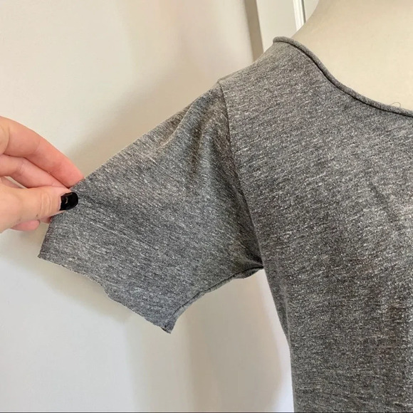 Project Social T Gray Skeleton Open Back Short Sleeve T-Shirt - Picture 4 of 8